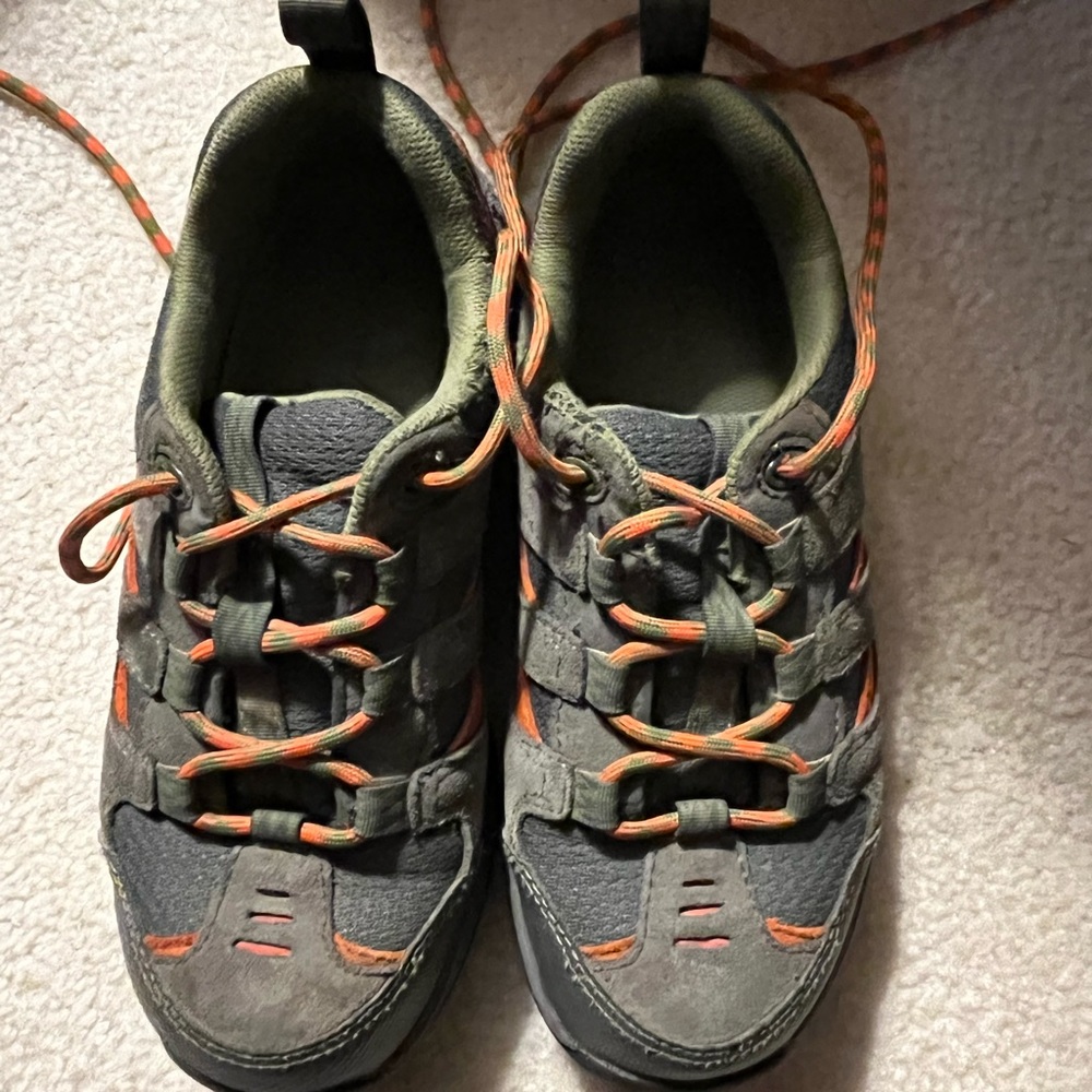 Gently worn LL Bean hiking shoes, Boys size 2.